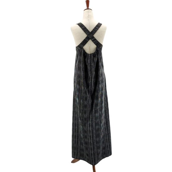 Athleta Womens S/T Tall Dress Arrival Amara Stripe Black Maxi Boho Sleeveless - Picture 5 of 10